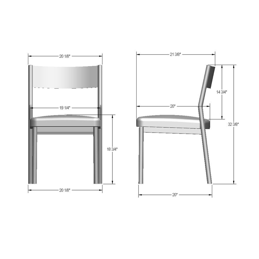 Adrian Metal Back Chair