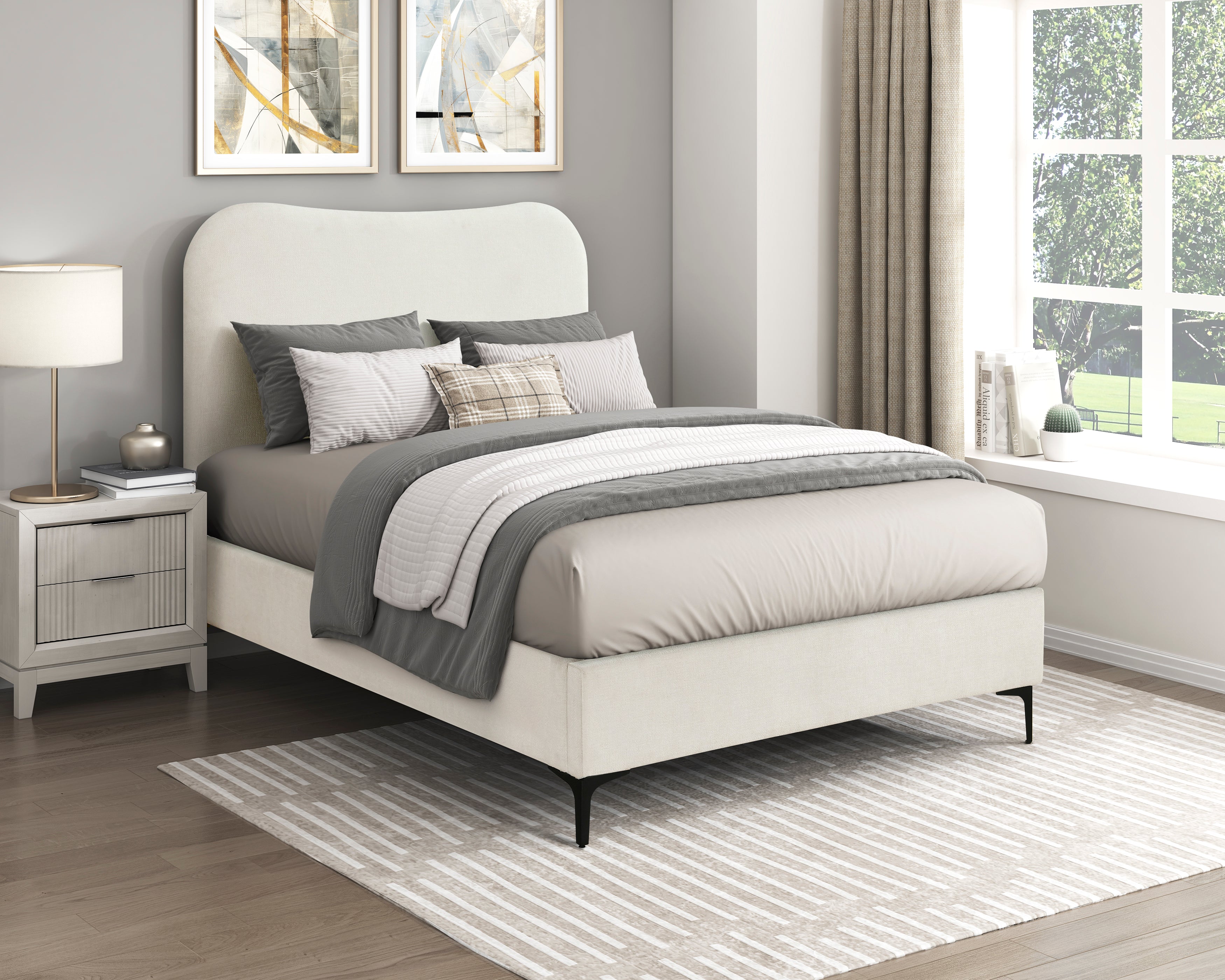 Flow Upholstered Bed