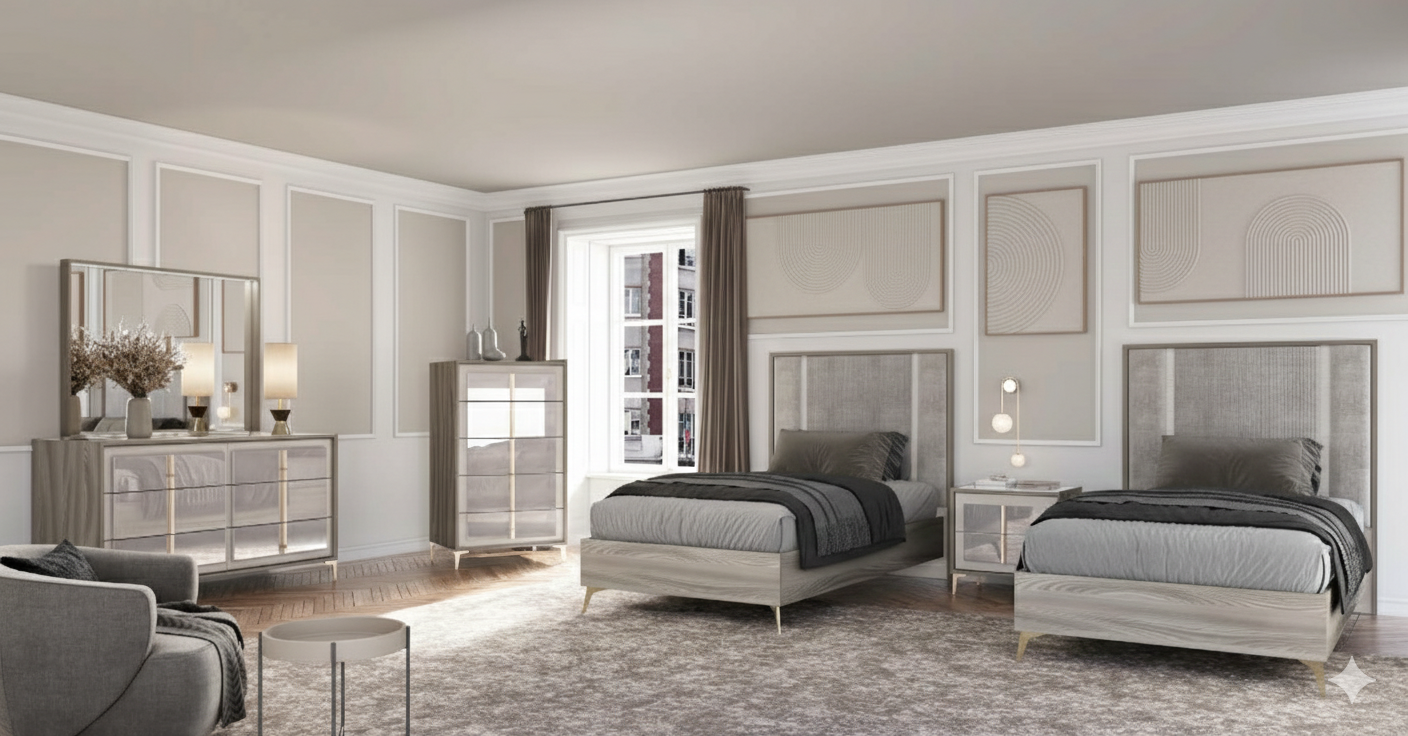 Aria Bedroom Set-Gold