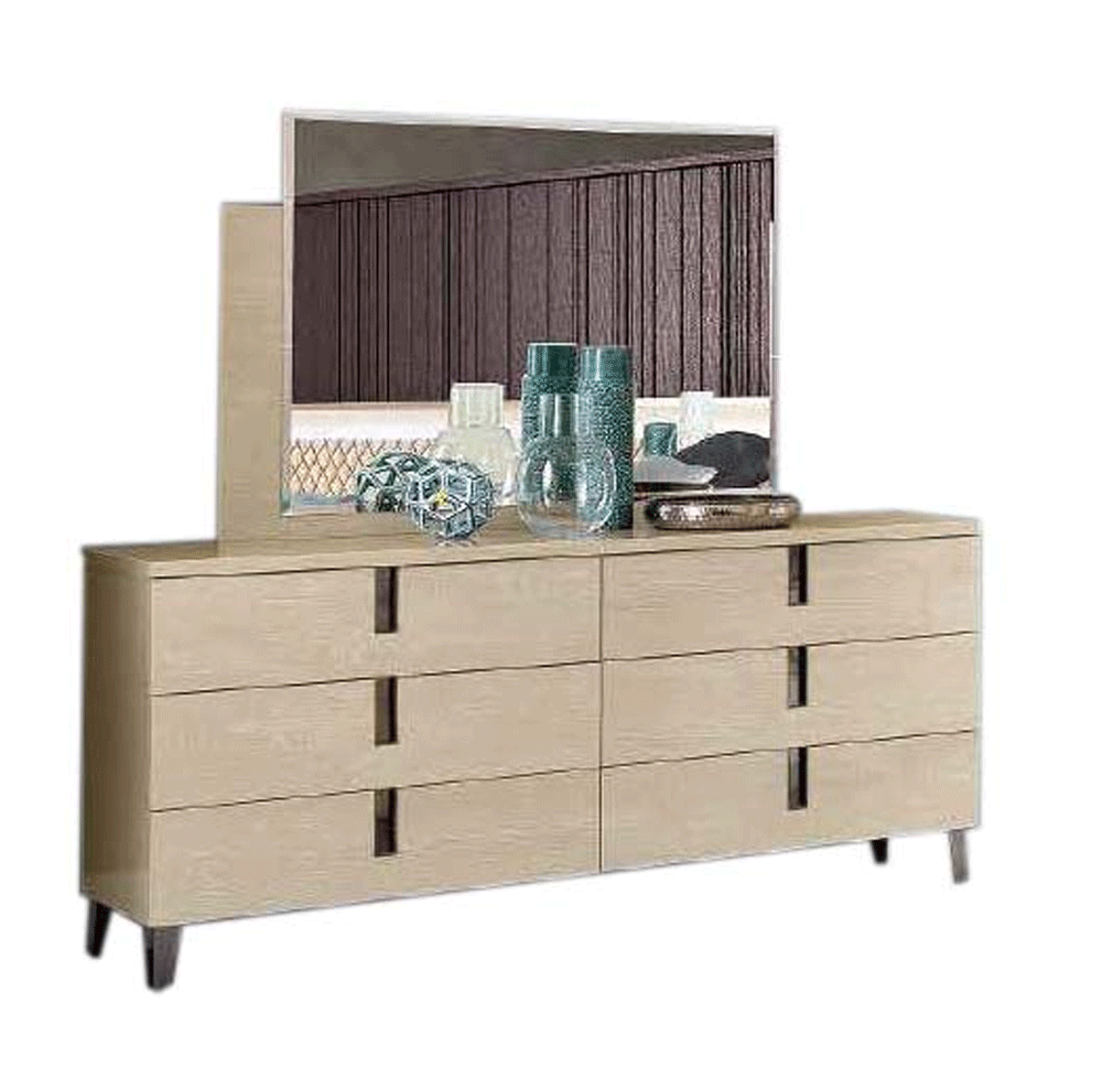 Camel Dresser + Mirror