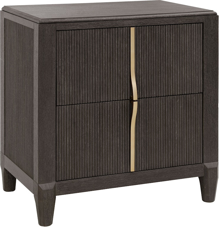 West End Loft 2-Drawer Nightstand with USB-C Outlets