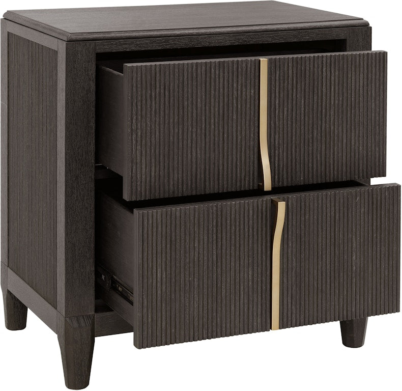 West End Loft 2-Drawer Nightstand with USB-C Outlets
